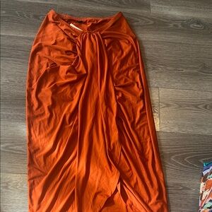 SHEIN Vibrant Orange Maxi Skirt